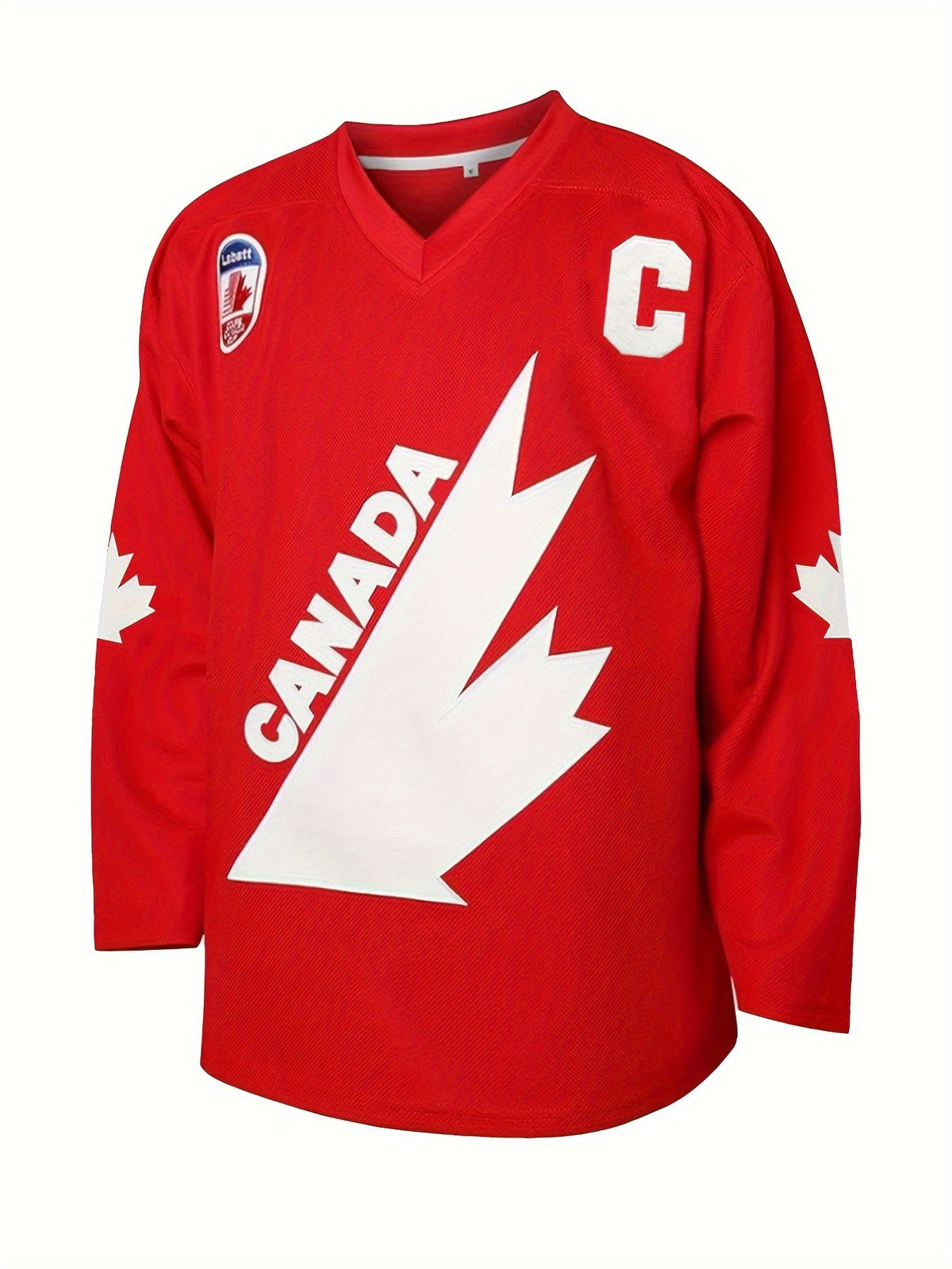 Maple Leaf Hockey Sweatshirt – Embroidered Sports-Inspired Streetwear with Breathable Comfort