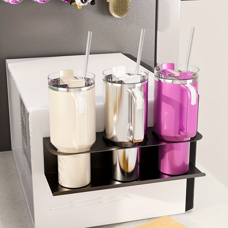 Magnetic Drink Rack Organizer – Strong Stainless Steel Mug and Bottle Holder for Kitchen, Bar, or Countertop Space-Saving Storage