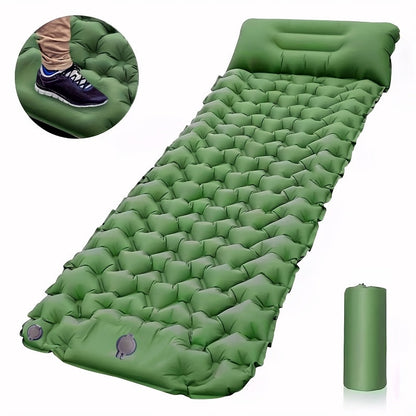 Ultralight Inflatable Air Cushion Mattress – Foldable Camping Bed with Pillow, Durable Comfort for Hiking, Trekking, or Travel