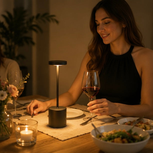 Rechargeable LED Touch Table Lamp - Dimmable Bedside Night Light for Bedrooms, Outdoor Ambience, Reading and Modern Home Decor