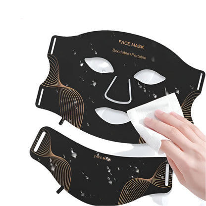 Rechargeable LED Face and Neck Mask – Red Light Therapy for Youthful Glow and Skin Rejuvenation from the Comfort of Home