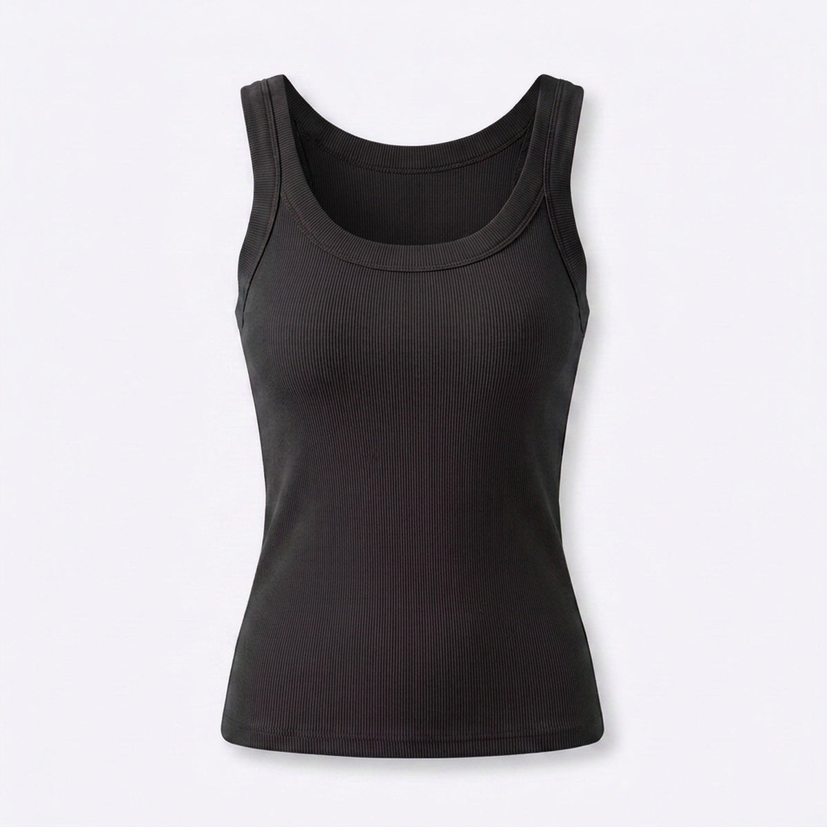 Women’s Basic Ribbed Tank Top – Solid Round Neck Camisole with Stretch Fit for 2026 Summer Wardrobe Essentials
