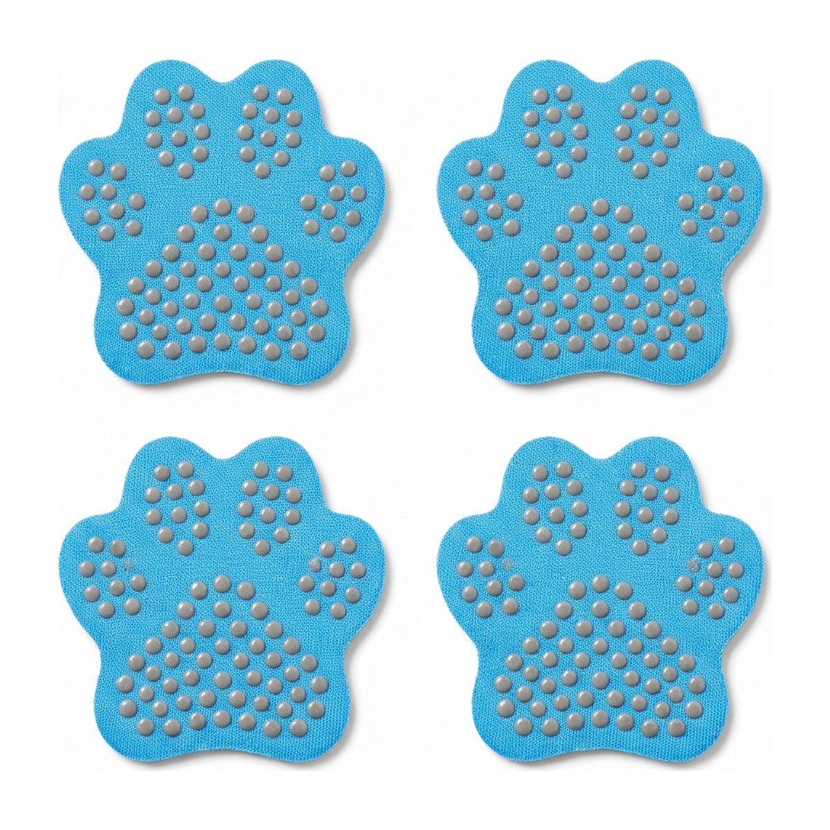 Disposable Dog Paw Pads - Self-Adhesive Rubber-Tread Stickers, Set of 4 in Black, Pink or Blue