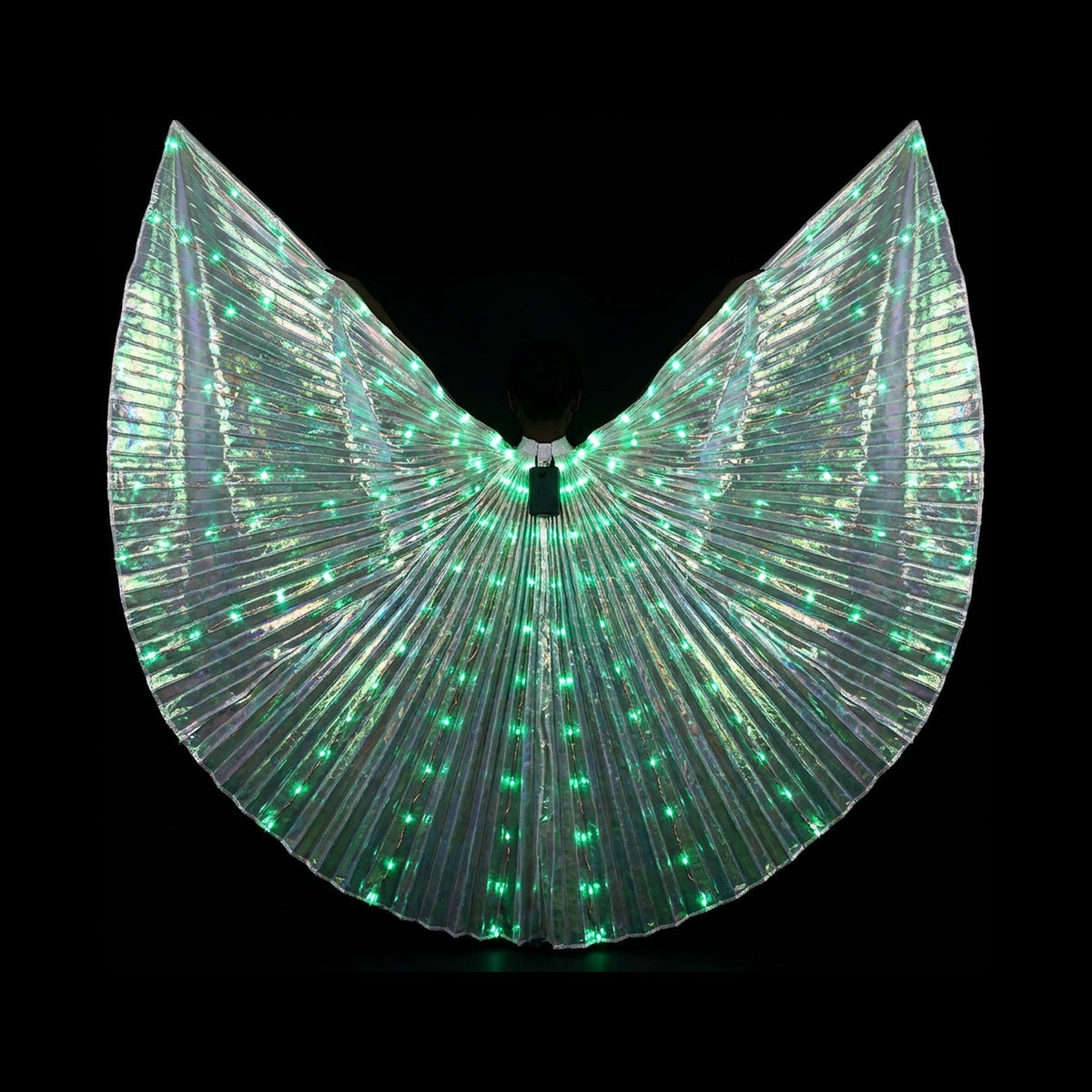 LED Isis Wings - Light-Up Costume Butterfly Wings with Telescopic Rods, 7 Colors, Adult & Child Sizes