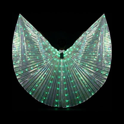 LED Isis Wings - Light-Up Costume Butterfly Wings with Telescopic Rods, 7 Colors, Adult & Child Sizes