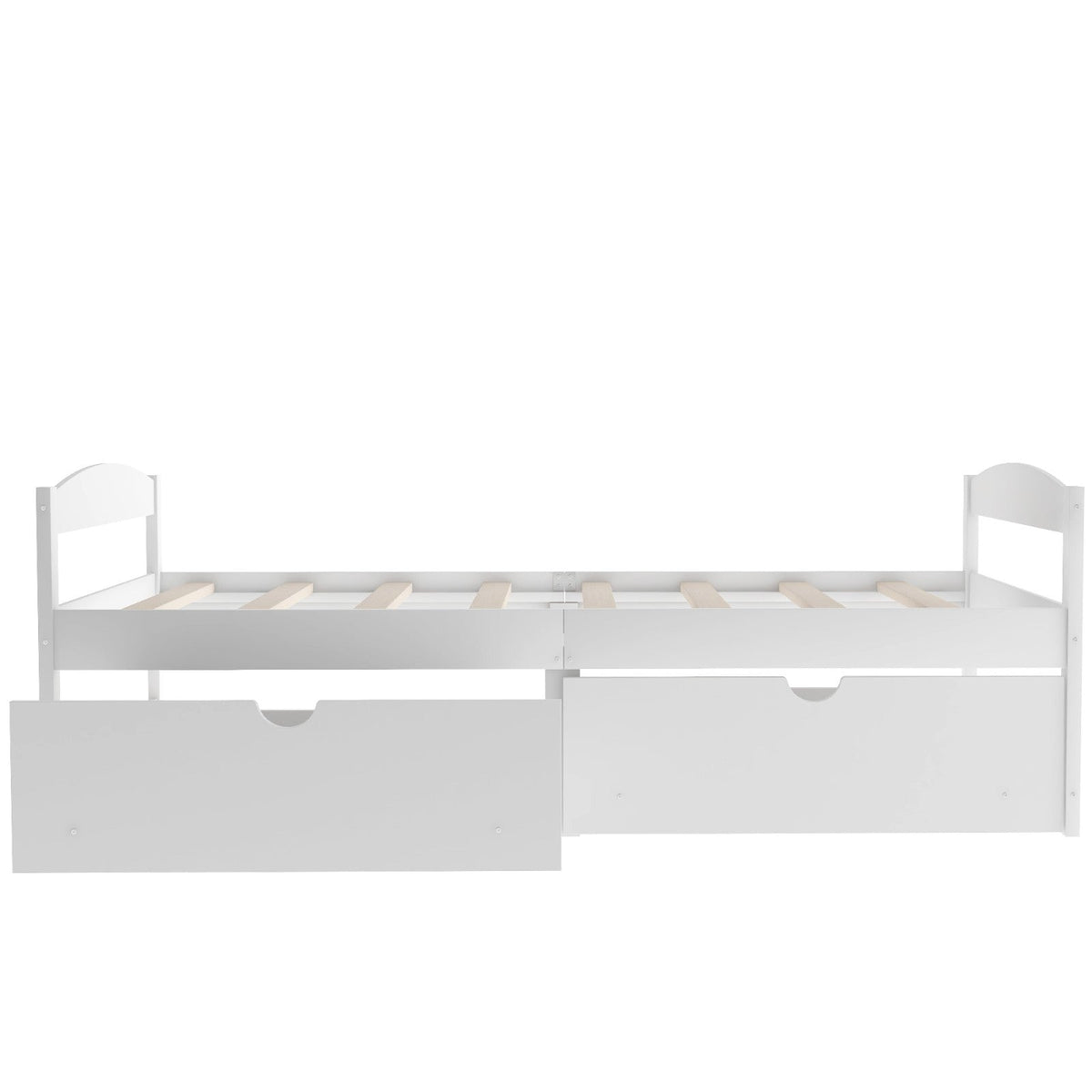 Twin Size Platform Bed, with Two Drawers