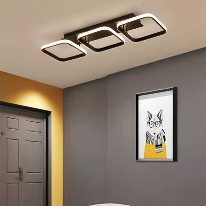 Modern Triangular LED Ceiling Light – Adjustable 3-Color Temperature Metal Fixture for Contemporary Home Lighting