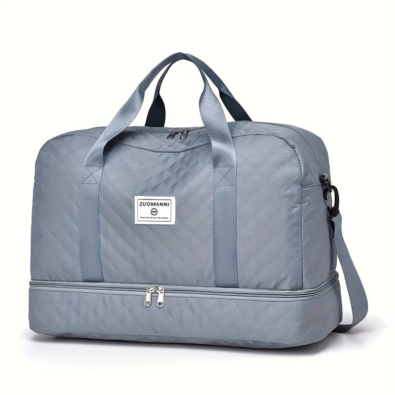 Luxury Large-Capacity Duffel Bag – Dry/Wet Separation, Multiple Pockets, Shoulder & Crossbody Strap, Perfect for Gym, Travel, and Weekend Getaways