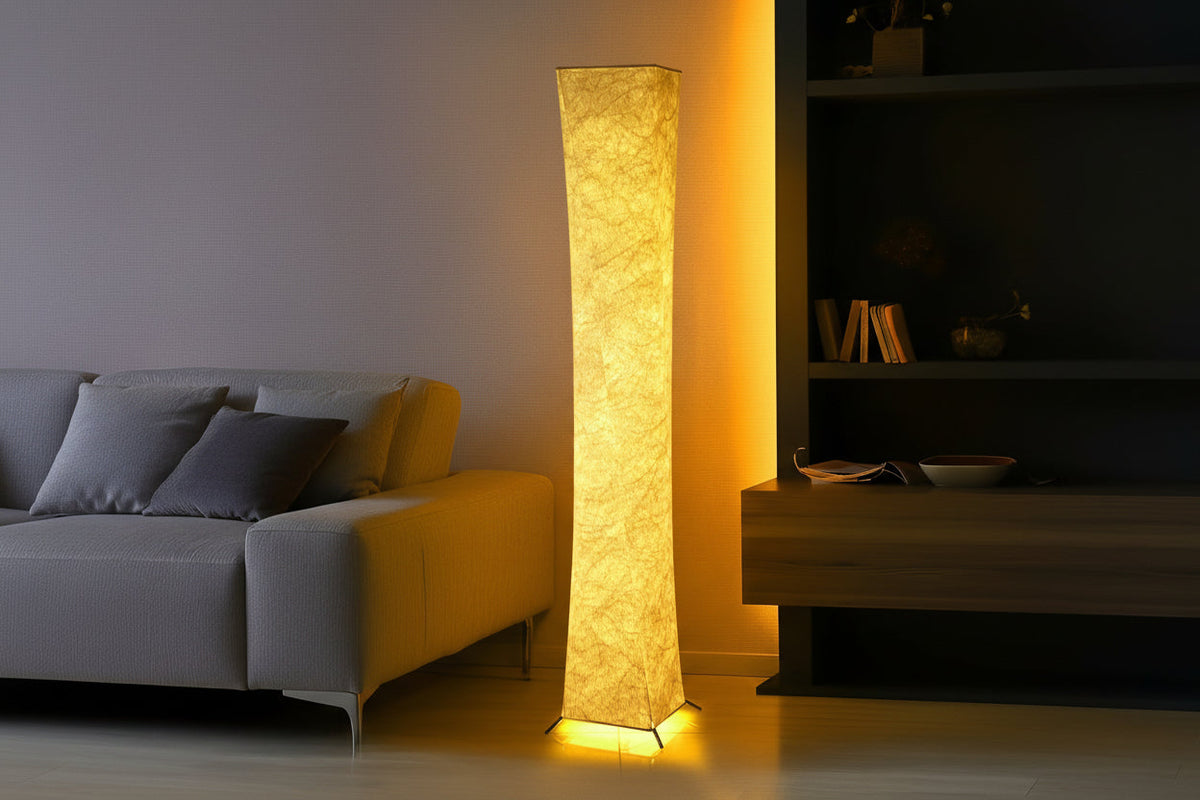 USB Powered Dimmable LED Floor Lamp – Warm 3000K Lighting with Ultra-Thin Shade for Living Rooms & Gaming Desks
