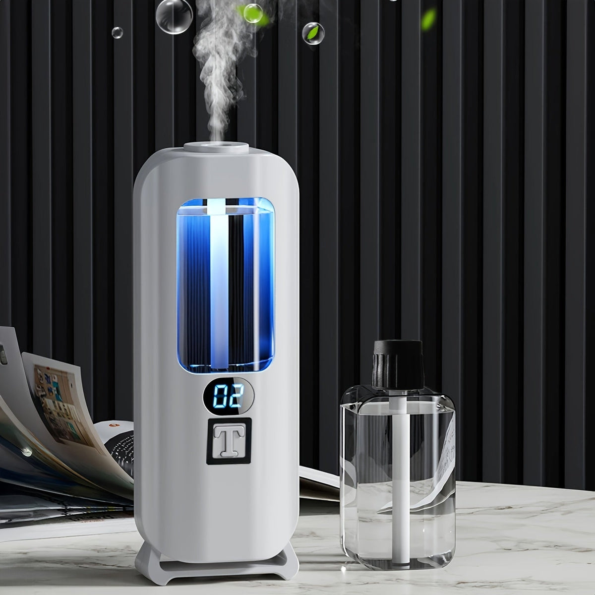 USB Aromatherapy Air Humidifier – Rechargeable 33.8oz Fragrance Diffuser for Long-Lasting Room Freshness in Office or Bathroom