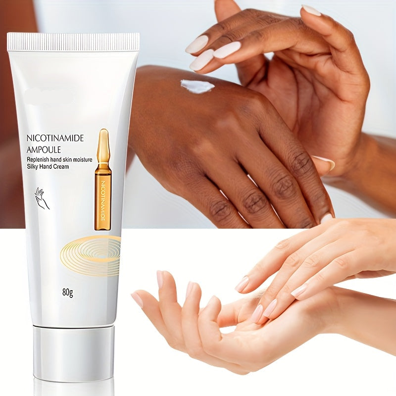 Niacinamide Hand Cream – Deep Moisturizing Repair Cream for Dry Cracked Hands, Brightening, Anti-Aging, Skin Barrier Strengthening, Long-Lasting Hydration for All-Day Comfort