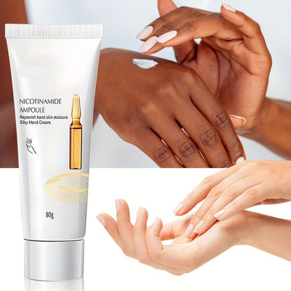 Niacinamide Hand Cream – Deep Moisturizing Repair Cream for Dry Cracked Hands, Brightening, Anti-Aging, Skin Barrier Strengthening, Long-Lasting Hydration for All-Day Comfort