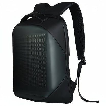 LED Laptop Backpack – Programmable Display, USB Charging, Waterproof Travel Bag with Adjustable Straps & Trolley Sleeve