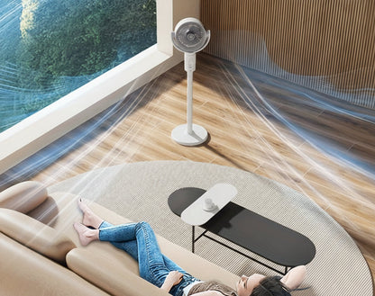 USB Air Circulator Fan – Quiet Adjustable-Height Cooling Fan with Remote, 5 Speeds & Timer for Home, Office and Dorm Comfort