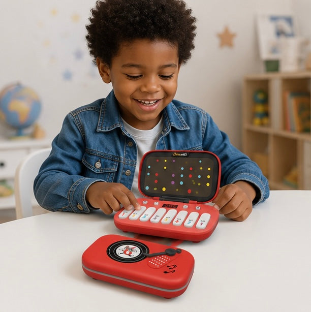Electronic Rhythm Puzzle Game - Fast Push Light Up Sensory Toy for Travel, Learning and Interactive Entertainment