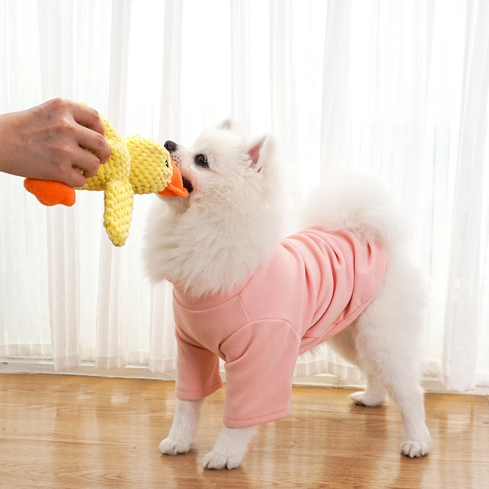 Plush Duck Chew Toy – Squeaky & Bite-Resistant for Calming Puppies & Teething Relief
