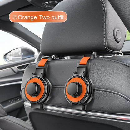 Car Seat Headrest Hook & Cup Holder – Multi-Functional Backseat Organizer for Bags & Drinks