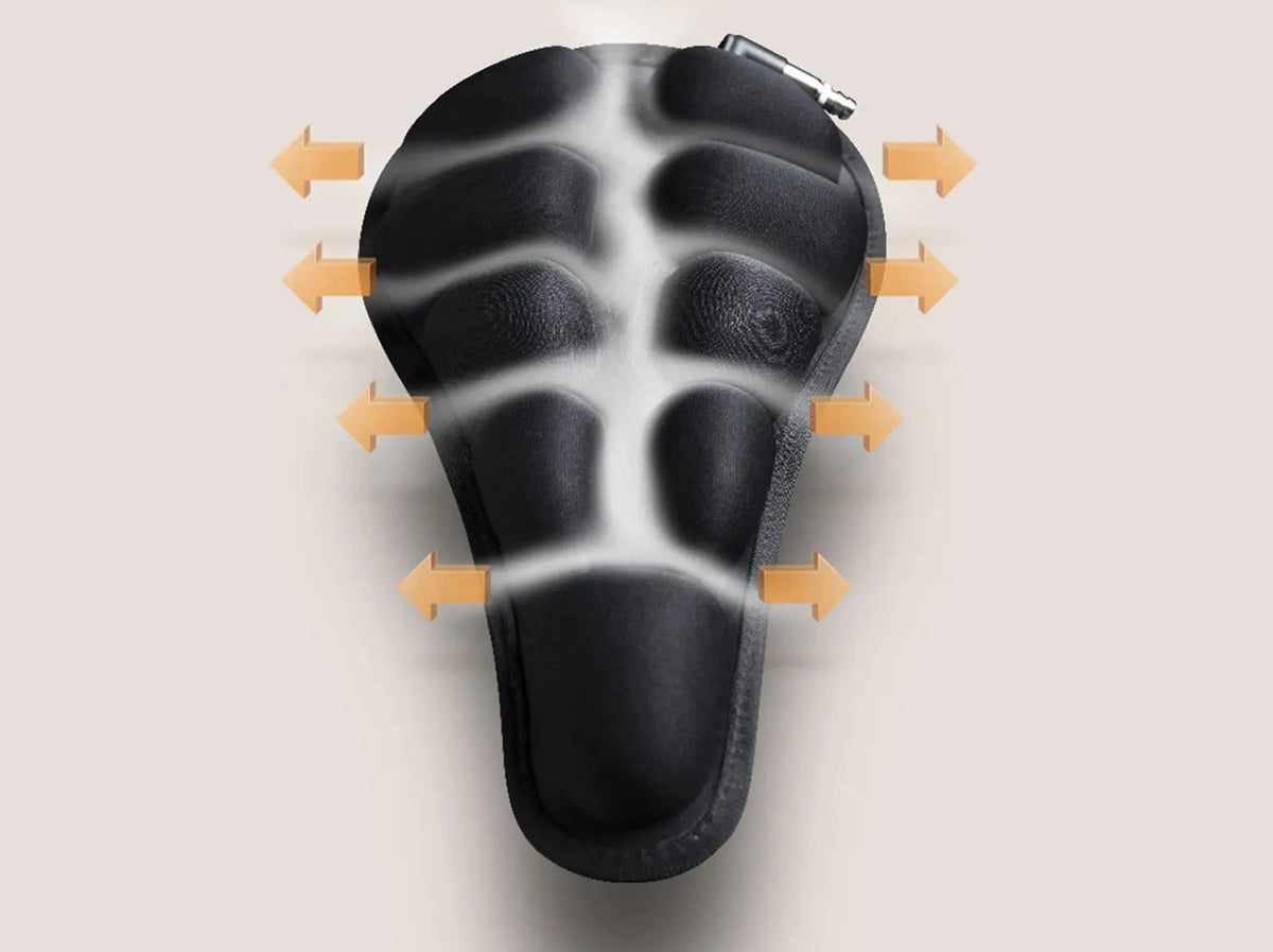 Inflatable Bicycle Seat Cushion – 3D TPU Airbag Bike Seat Cover with Universal Fit, Comfortable Anti-Pressure Riding Pad for Mountain Bikes, Road Bikes, and Accessories