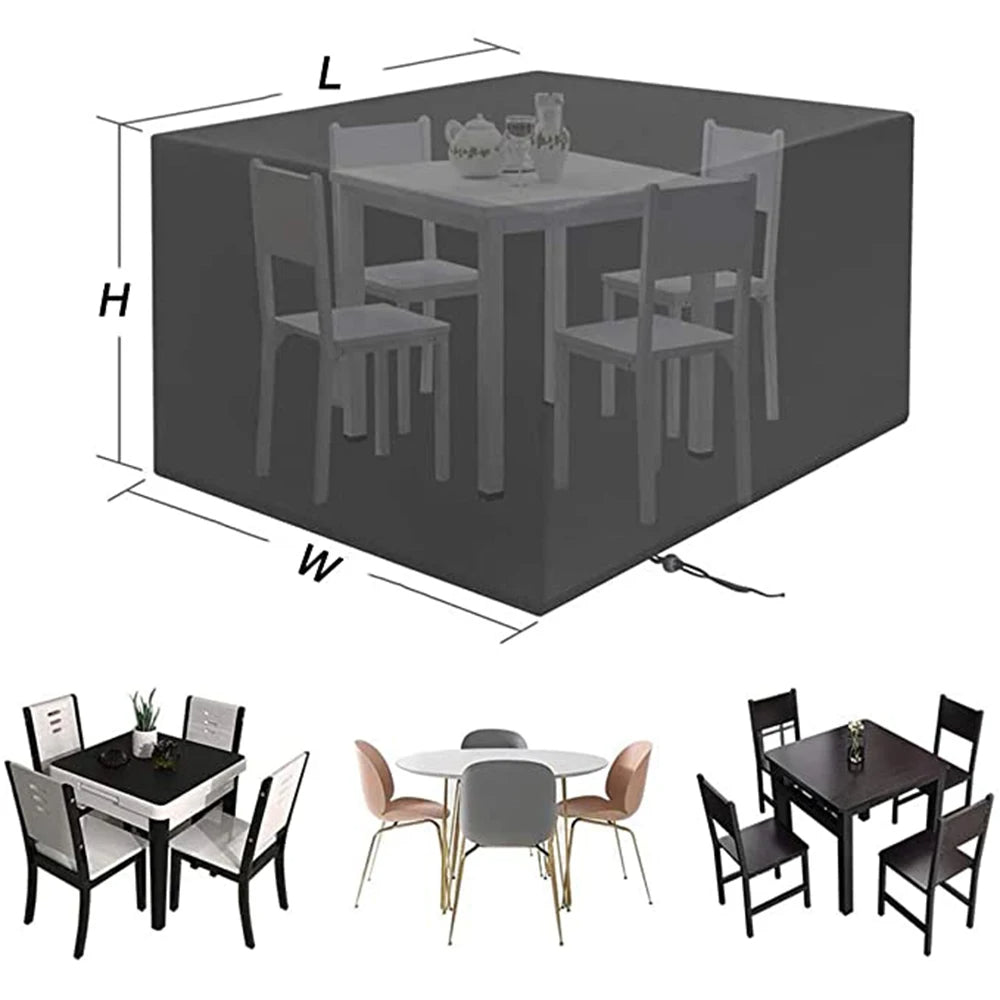 Multi-Size Waterproof Furniture Cover - Garden Chair, Sofa, Table Protective Cover for Weatherproof Outdoor Protection