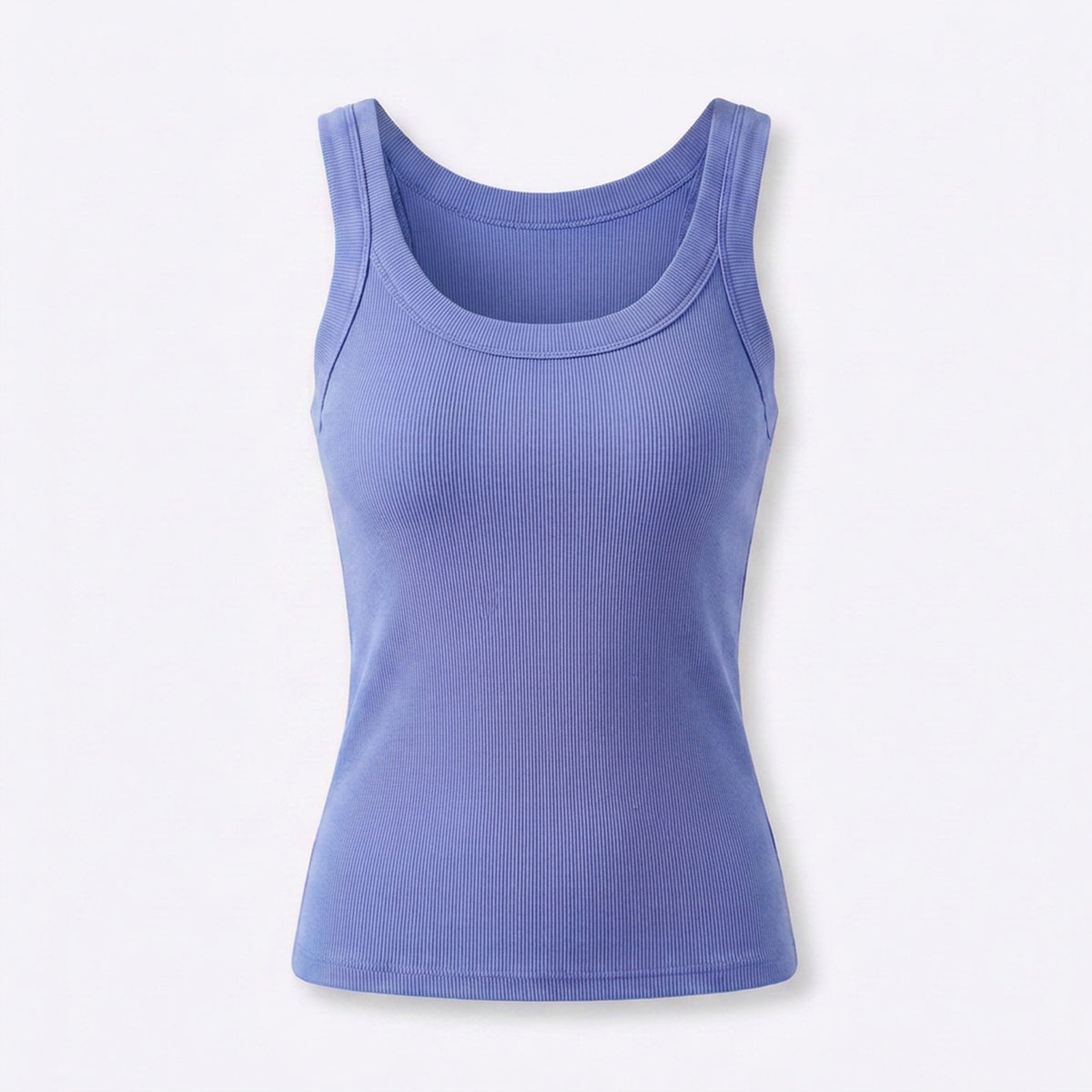Women’s Basic Ribbed Tank Top – Solid Round Neck Camisole with Stretch Fit for 2026 Summer Wardrobe Essentials