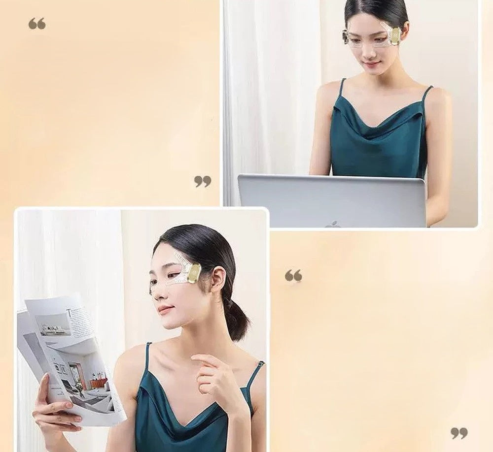 LED Red Light Eye Therapy Device – EMS Microcurrent Eye Massager Reduces Wrinkles, Relieves Eye Fatigue, and Brightens Under-Eye Area