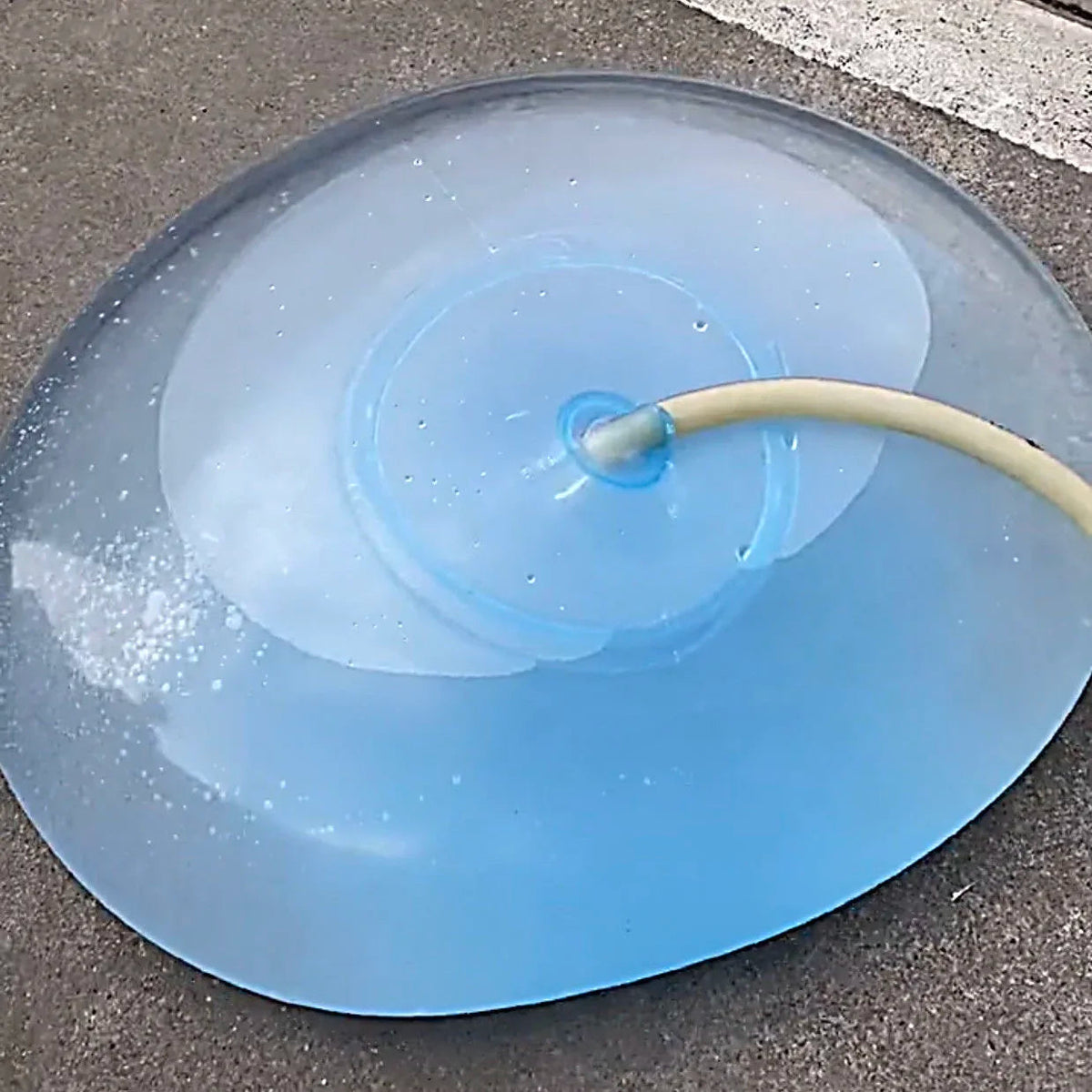Large Water-Filled Bouncy Ball - Transparent 130x40cm Outdoor Toy for Kids - Birthday Fun, Splash Play & Non-Leak Design