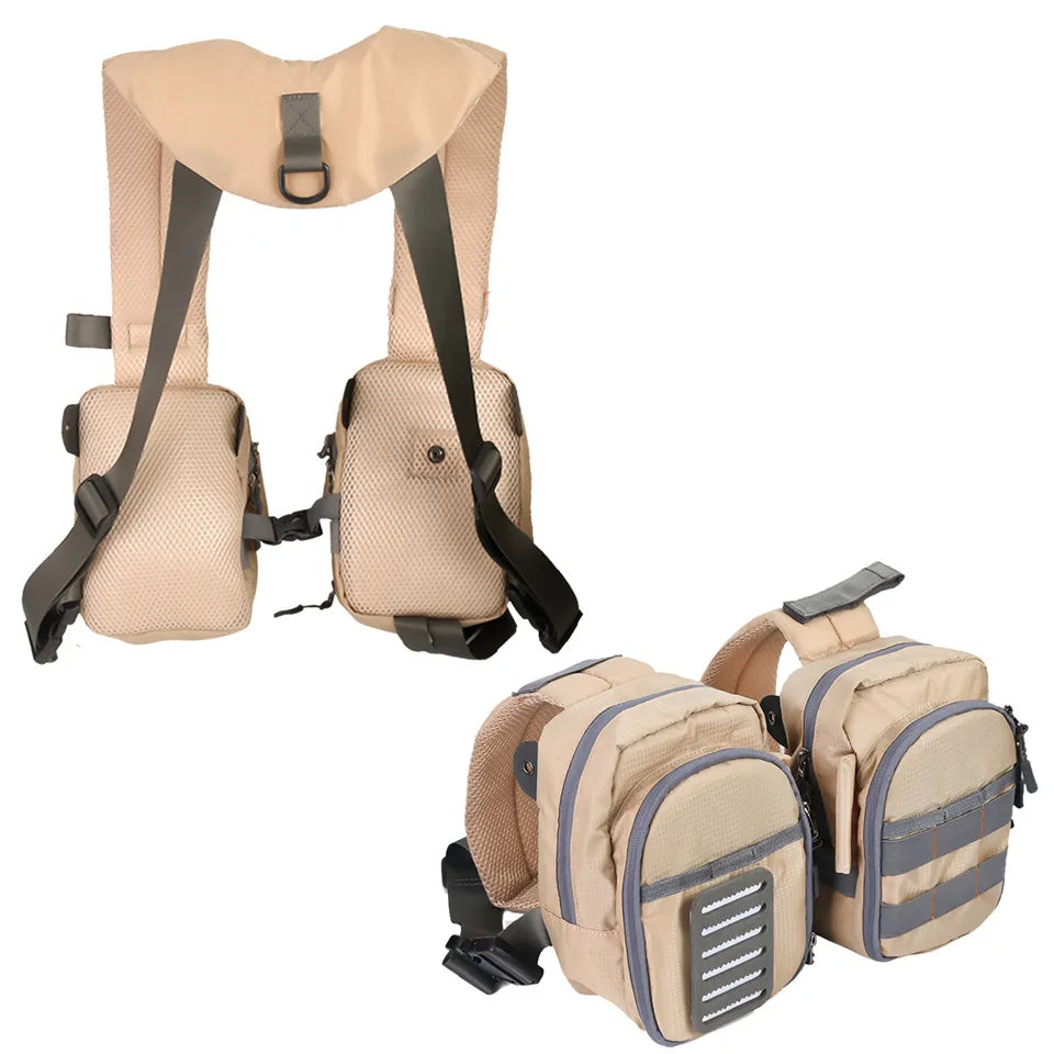 Multi-functional Compact Fly Fishing Tackle Bag – Lightweight Adjustable Chest Pack for Men & Women, Convenient Outdoor Fishing Storage and Mobility