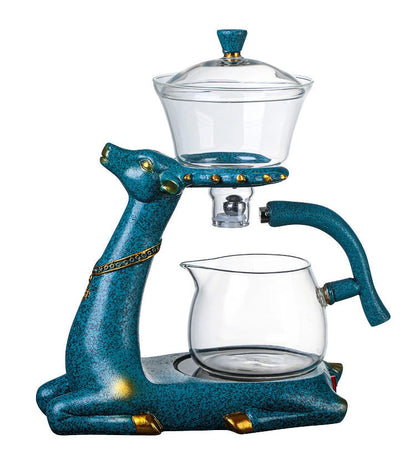 Automatic Glass Kung Fu Teapot - Premium High-End Tea Brewing Pot for Tea Enthusiasts with Elegant Pouring and Modern Design