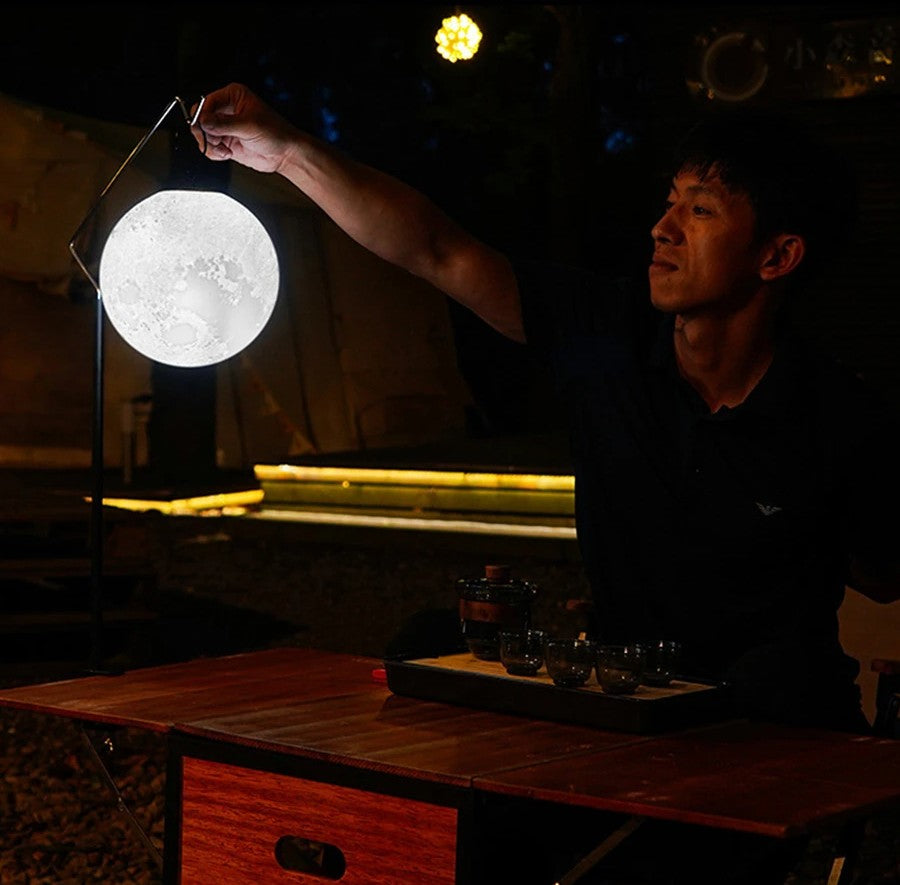 Portable Hanging Moon Lamp – Rechargeable Camping & Garden Atmosphere Light