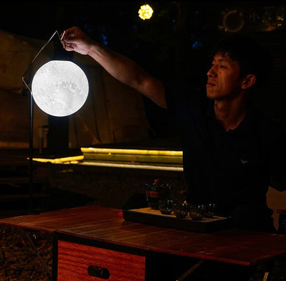Portable Hanging Moon Lamp – Rechargeable Camping & Garden Atmosphere Light