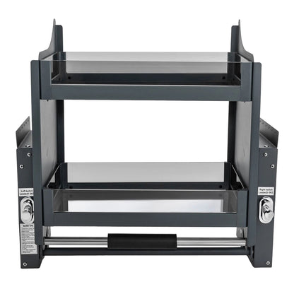Pull-Down Cabinet Shelf – 2-Tier Lift-Down Basket for 24 in Upper Cabinets