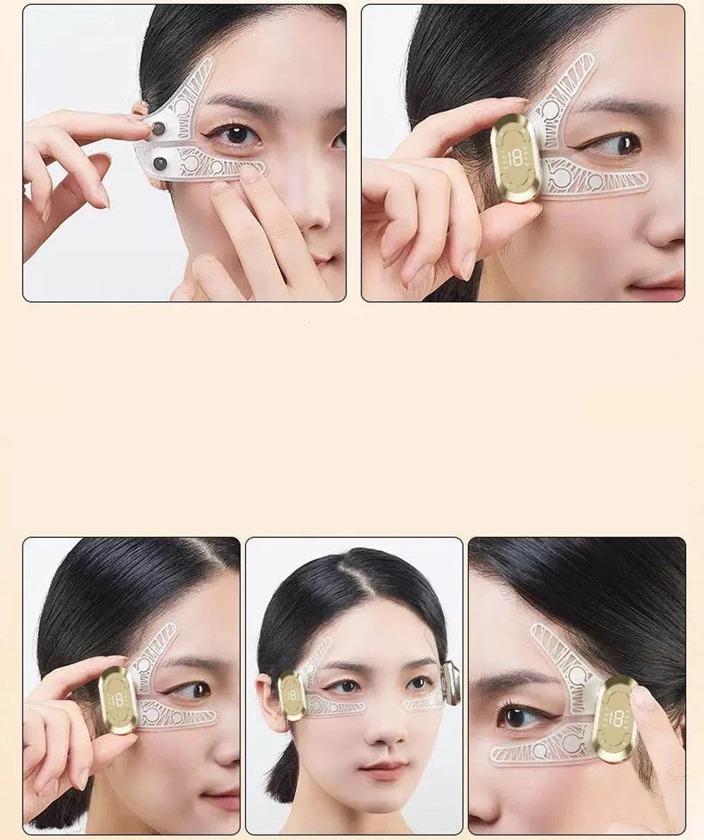LED Red Light Eye Therapy Device – EMS Microcurrent Eye Massager Reduces Wrinkles, Relieves Eye Fatigue, and Brightens Under-Eye Area