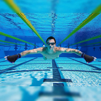 Webbed Swim Training Gloves - Neoprene Aquatic Gloves for Resistance Fitness, Scuba Diving & Water Aerobics Strength Training