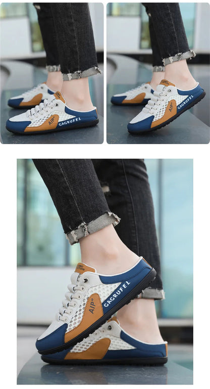 Men’s Soft-Soled Half Slippers – Trendy Summer Casual Shoes with Comfortable Cushion Support for Everyday Stylish Walking