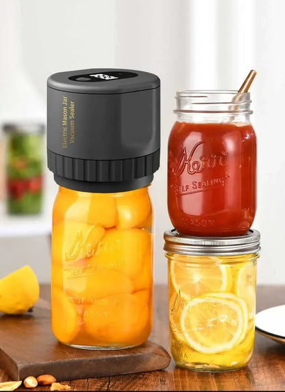 Cordless Mason Jar Vacuum Sealer Kit – Airtight Fermentation Preserver for Wide Mouth Jars, Electric Freshness Lock for Pantry Perfection