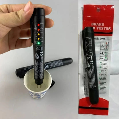 Automotive Brake Fluid Tester Pen – LED Indicator Tool for Accurate Car Brake Oil Diagnostics, Maintenance, and Safety Monitoring