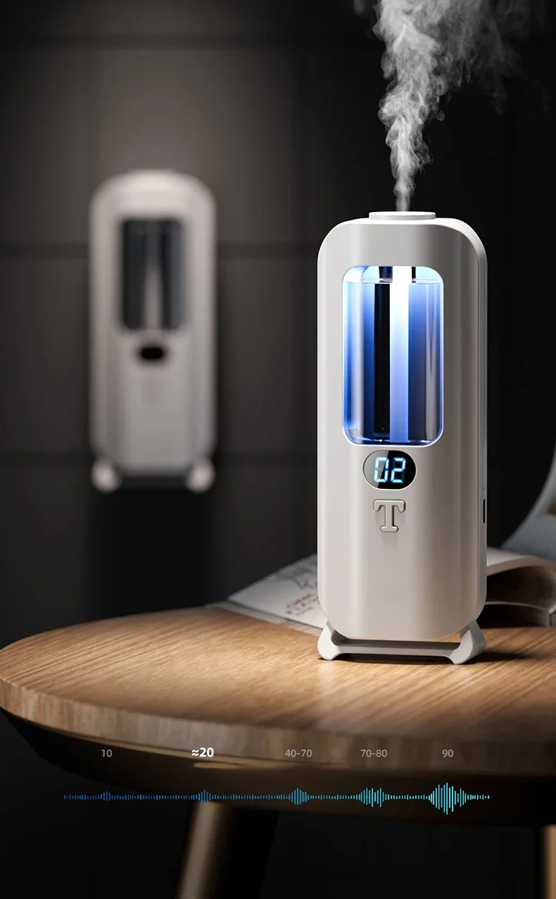 USB Aromatherapy Air Humidifier – Rechargeable 33.8oz Fragrance Diffuser for Long-Lasting Room Freshness in Office or Bathroom