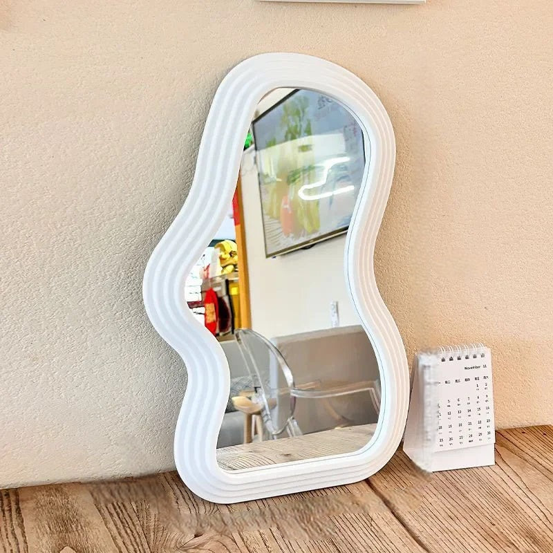Irregular Cloud Shaped Wall Mirror – Asymmetrical Decorative Art Mirror for Bedroom, Living Room and Modern Home Decor