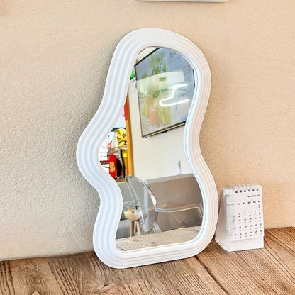 Irregular Cloud Shaped Wall Mirror – Asymmetrical Decorative Art Mirror for Bedroom, Living Room and Modern Home Decor
