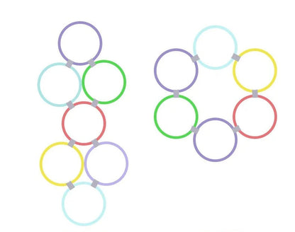 Lattice Jump Ring Game Set for Kids – 10 Hoops with Connectors for Outdoor Park Activities, Physical Training, and Fun Exercise Play