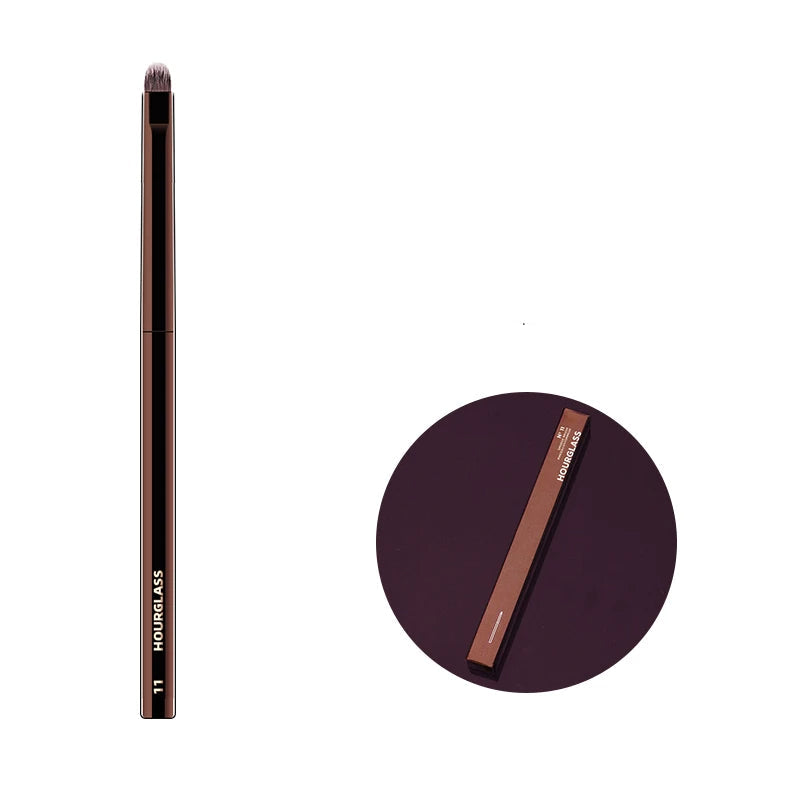 Professional Hourglass Makeup Brush Set – Retractable Eyeshadow, Foundation, Concealer, Powder & Eyeliner Brushes for Beauty Pros