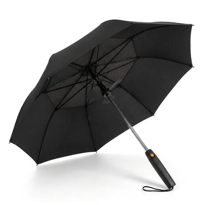 Misting Fan Umbrella – Full-Size Shade with a Built-In Fan and Hand-Pump Mist