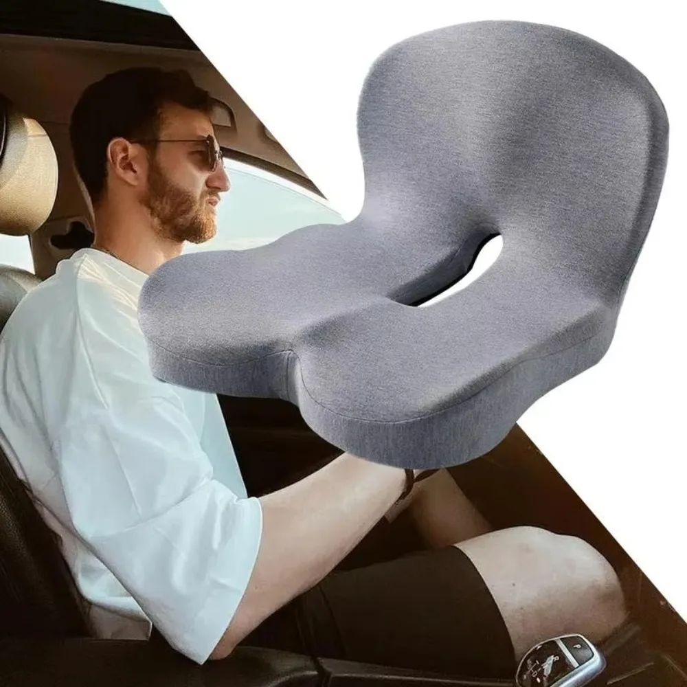 Memory Foam Backrest Cushion – Pressure-Relief Gel Pad for Long Sitting Hours, Ideal for Office, Car, and Wheelchair Use