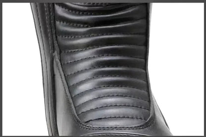 Men’s Classic Motocross Motorcycle Boots – Waterproof Touring Footwear with Reinforced Heel and Toe for Rugged Ride Comfort & Style