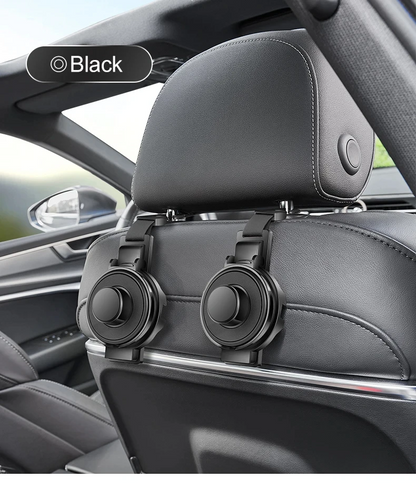 Car Seat Headrest Hook & Cup Holder – Multi-Functional Backseat Organizer for Bags & Drinks