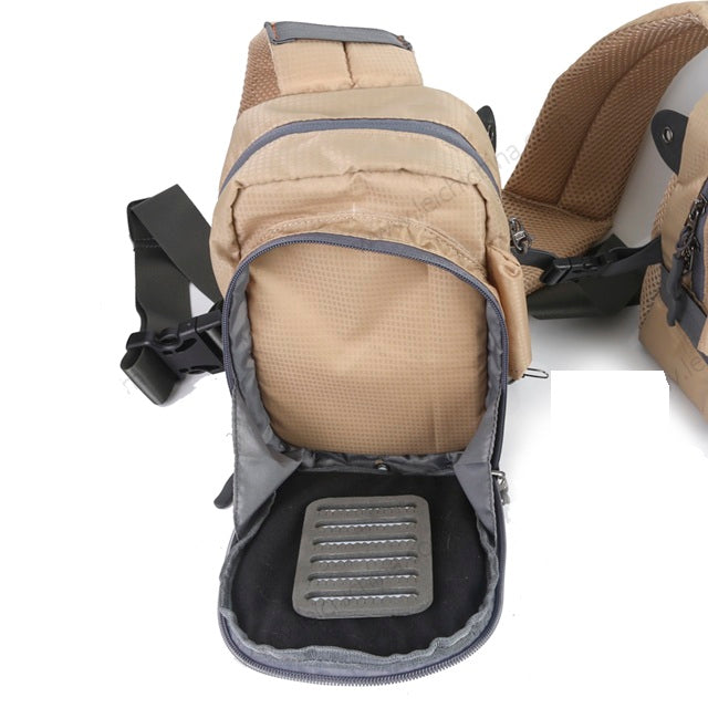 Multi-functional Compact Fly Fishing Tackle Bag – Lightweight Adjustable Chest Pack for Men & Women, Convenient Outdoor Fishing Storage and Mobility