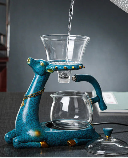 Automatic Glass Kung Fu Teapot - Premium High-End Tea Brewing Pot for Tea Enthusiasts with Elegant Pouring and Modern Design