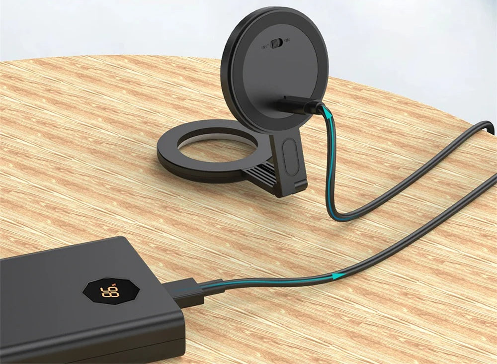 Magnetic Selfie Ring Light – Adjustable 180° Flip LED Fill Light Bracket for iPhone 15/14/13/12 & Android Makeup Glow