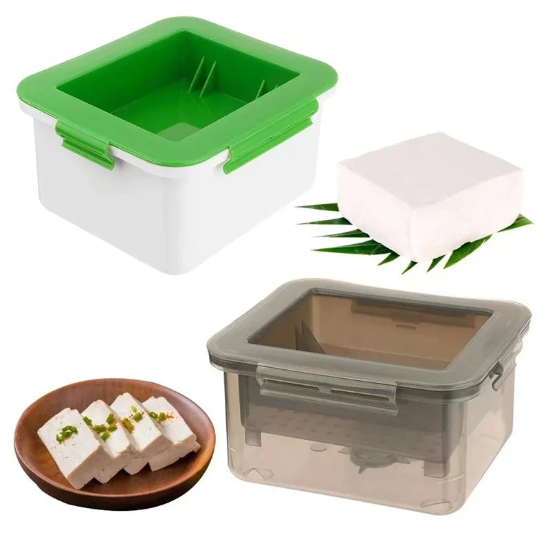 Three-Layer Tofu Press Mold - Safe Kitchen Gadget for Water Removal & Homemade Soybean Curd, Easy & Clean Tofu Making Tool