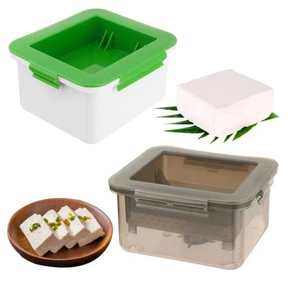 Three-Layer Tofu Press Mold - Safe Kitchen Gadget for Water Removal & Homemade Soybean Curd, Easy & Clean Tofu Making Tool